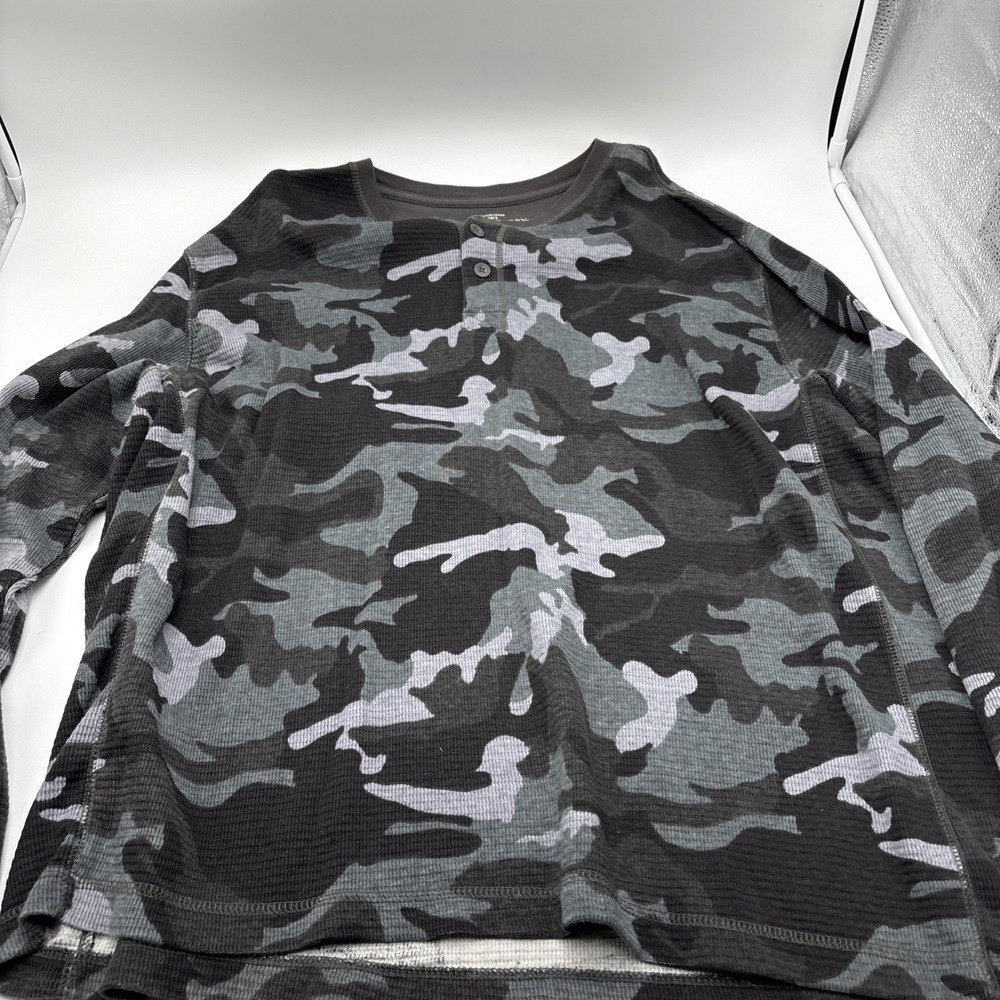 Faded Glory‎ Green Camouflage Pullover Sweat Shirt Lot Of 2 Grey Camo Mens 2XL